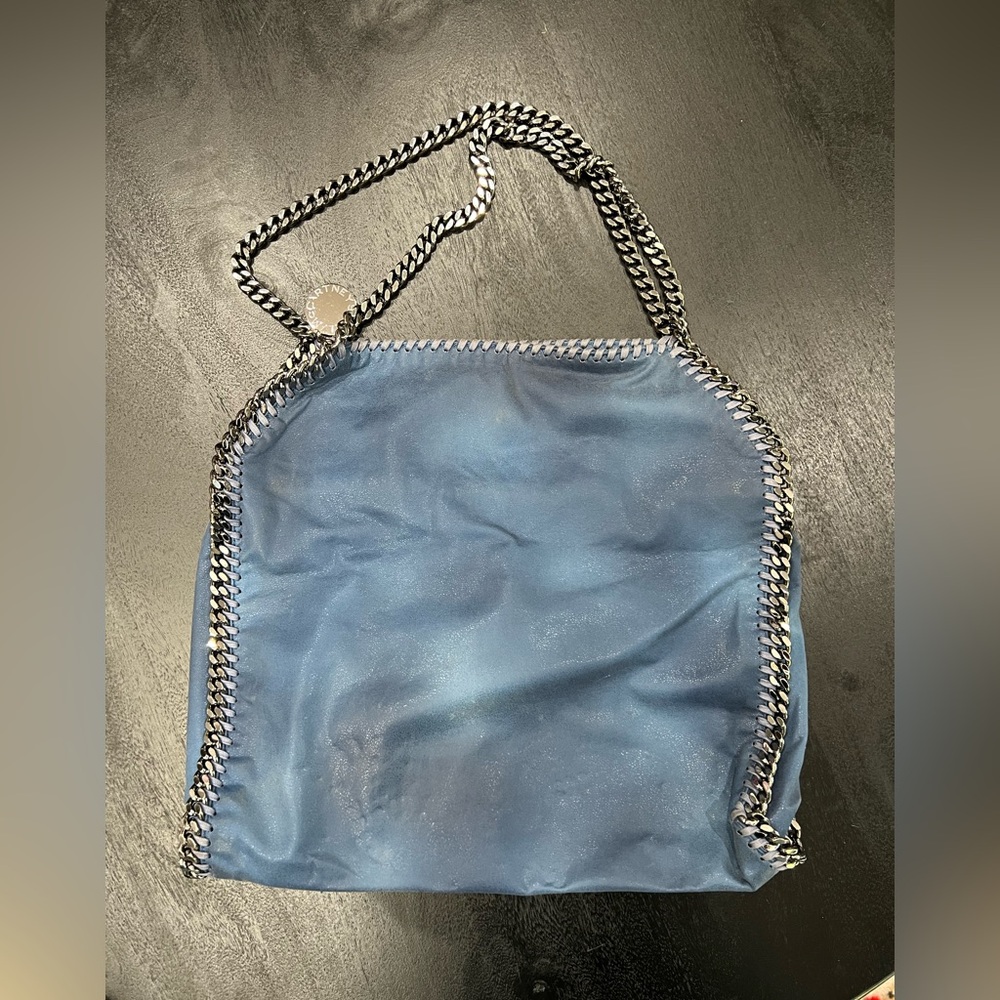 💙👜Stella McCartney👜💙 Washed Blue Falabella Faux Leather Tote
